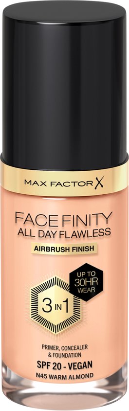Max Factor Facefinity All Day Flawless Foundation – N45 Warm Almond