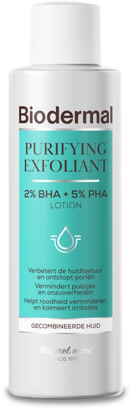 Biodermal Purifying Exfoliant - een milde, effectieve exfoliërende lotion die de huid zuivert zonder te beschadigen - Parfumvrij - 150 ml