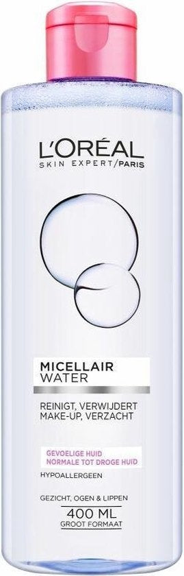 L'Oréal Paris Skin Expert Micellair Water - Droge en gevoelige Huid - 400ml - Gezichtreiniging - Dopje beschadigd