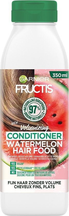 Garnier Fructis Hair Food Watermelon Revitalizing Conditioner – Lebloses Haar – 350 ml