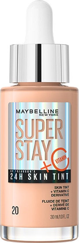 Maybelline New York Superstay 24H Skin Tint Helle, hautähnliche Deckkraft – Grundierung – 20