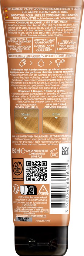 Garnier Olia Gloss - Gekleurd haarmasker - Chique Blond - Extra glanzend, gezond haar met een vleugje kleur