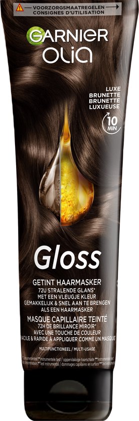Garnier Olia Gloss - Gekleurd haarmasker - Luxe Brunette - Extra glanzend, gezond haar met een vleugje kleur