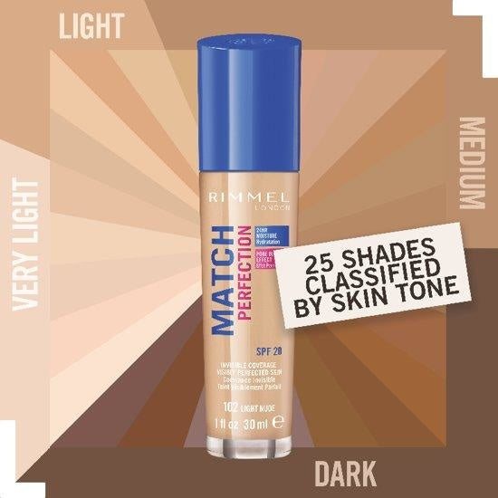 Rimmel Match Perfection Foundation - 102 Light Nude