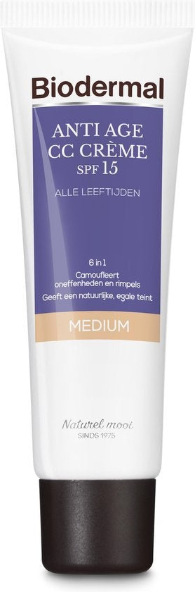 Biodermal Anti Age CC - Camouflerende crème met SPF15 - Medium tint - 50ml