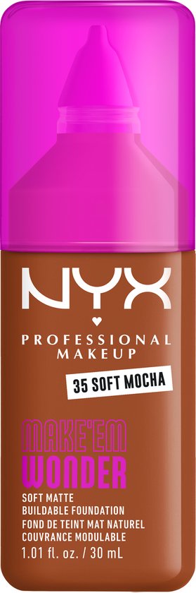 NYX Professional Make Up Make 'EM Wonder Foundation - Zachte matte finish- Soft Mocha