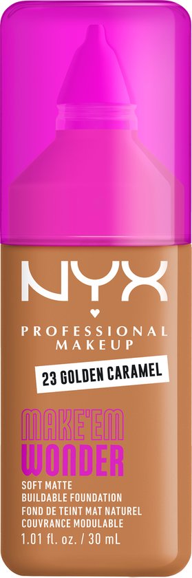 NYX Professional Make Up Make 'EM Wonder Foundation - Zachte matte finish- Golden Caramel