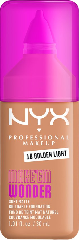 NYX Professional Make Up Make 'EM Wonder Foundation - Zachte matte finish- Golden Light