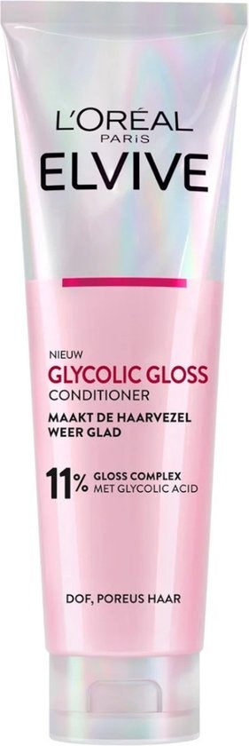 L'Oréal Paris Elvive Glycolic Gloss Conditioner - for dull, porous hair - with glycolic acid for shiny hair - 150 ml