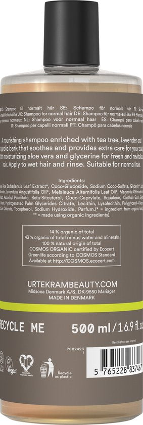 Urtekram Tea Tree Shampoo Geïrriteerde Hoofdhuid 500 ml