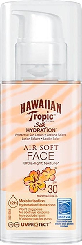 Hawaiian Tropic Silk Hydration Air Soft Face - SPF30 - 50ml - 1 stuk