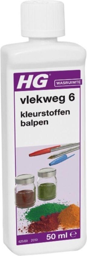 HG vlekweg 6 balpen en hardnekkige kleurstoffen - 50ml