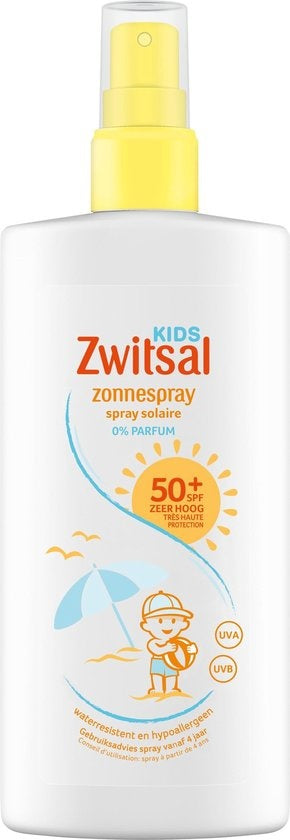 Zwitsal Kids SPF 50+ 0% perfume Sun spray - 200 ml - Cap missing