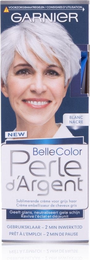 Garnier Belle Color Parelmoerwit - Sublimerende Crème Voor Wit en Grijs Haar - Geeft Glans, Neutraliseert Gele Schijn