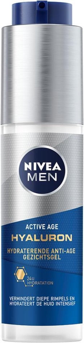 NIVEA MEN Hyaluron Feuchtigkeitsspendendes Anti-Age-Gesichtsgel – 50 ml – Verpackung beschädigt