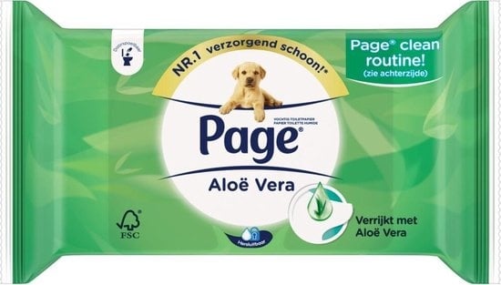 Page vochtig toiletpapier - Aloe Vera vochtig wc papier - voordeelverpakking - 38 x 12 stuks - 456 velletjes