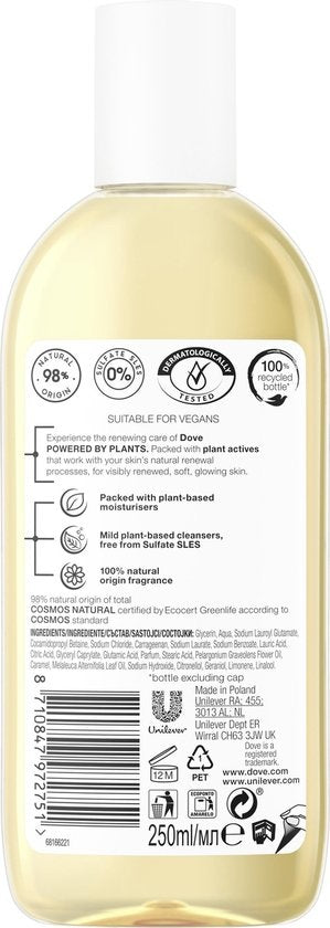 Dove Powered by Plants Shower Gel Oil Body Wash Geranium - 250 ml