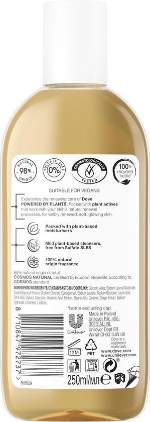 Dove Powered by Plants Shower Gel Oil Body Wash Ginger - 250 ml