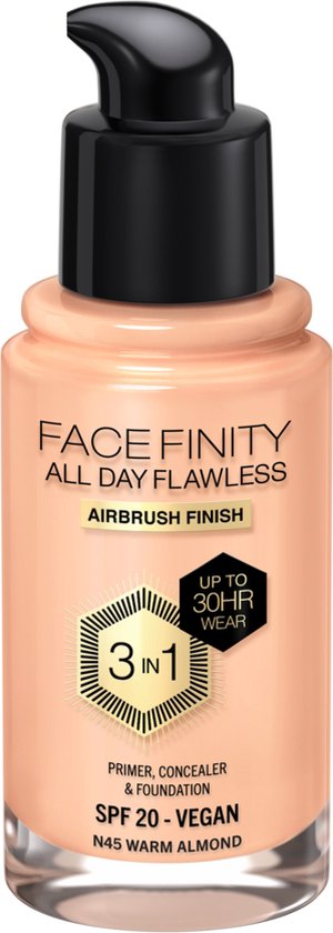 Max Factor Facefinity All Day Flawless Foundation – N45 Warm Almond