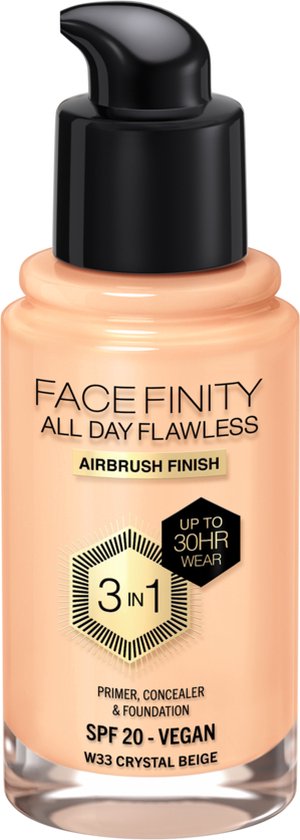 Max Factor Facefinity All Day Flawless Foundation – W33 Crystal Beige