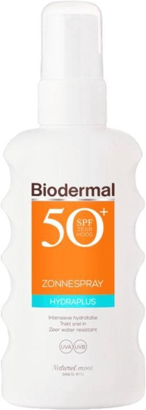 Biodermal Zonnebrand - Hydraplus - Zonnespray - SPF 50 - 175ml - Dopje beschadigd