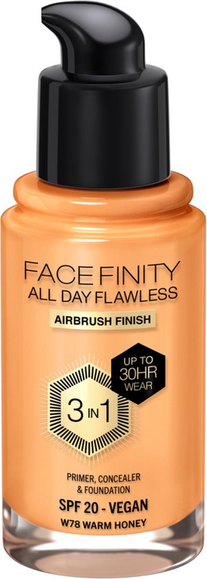 Max Factor Facefinity All Day Flawless Foundation - W78 Warm Honey