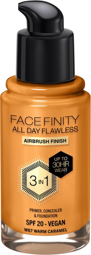 Max Factor Facefinity All Day Flawless Foundation – W87 Warmes Karamell