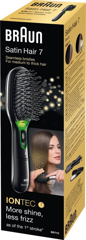 Braun Satin Hair 7 Brush BR710E Haarbürste – Schwarz – Verpackung beschädigt