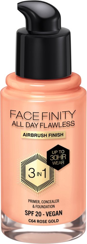 Max Factor Facefinity All Day Flawless Foundation – C64 Roségold