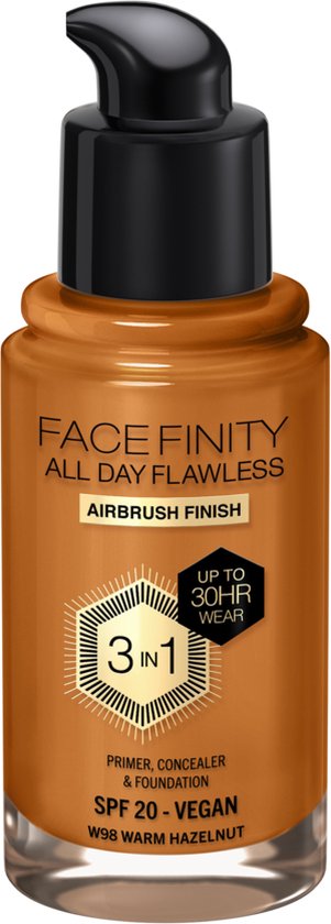 Max Factor Facefinity All Day Flawless Foundation – W98 Warme Haselnuss