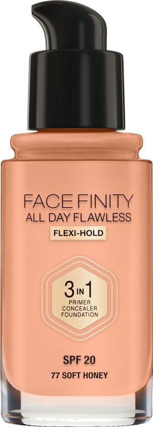 Max Factor Facefinity All Day Flawless 3-in-1 Liquid Foundation - 077 Soft Honey