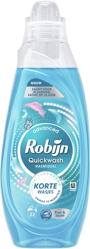 Robijn - Quickwash Vloeibaar Wasmiddel - Puur & Zacht - 22 wasbeurten