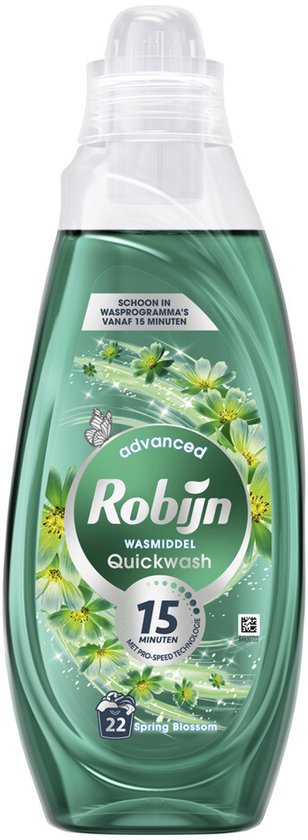 Robijn Advanced Quickwash Vloeibaar Wasmiddel Spring Blossom 22 Wasbeurten - 837 ml