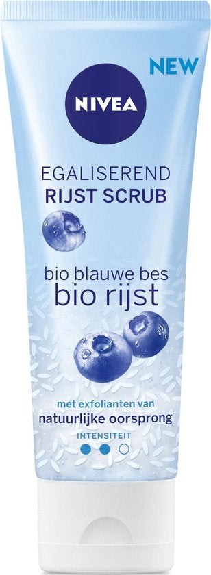 NIVEA Egaliserend Bio Rijst Scrub - Bio Blauwe Bes Normale huid - 75ml