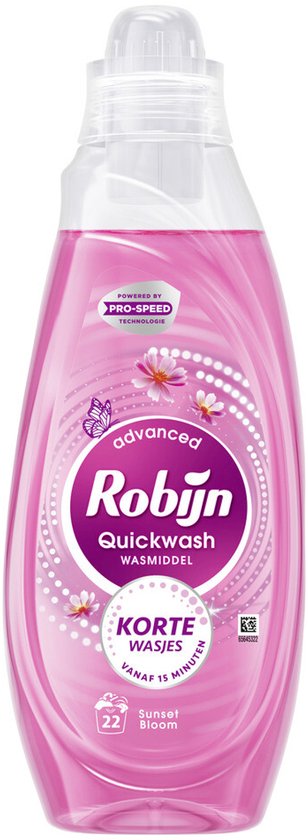 Robijn Advanced Quickwash Vloeibaar Wasmiddel - Sunset Bloom - 22 Wasbeurten - 837 ml