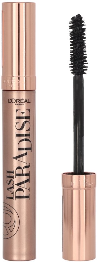L'Oréal Paris Lash Paradise Black Mascara – 01 Black – Schwarze Volumen-Mascara, angereichert mit Blütenöl – 6,4 ml