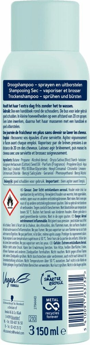 Schwarzkopf Cotton Fresh Trockenshampoo – 150 ml – Kappe fehlt