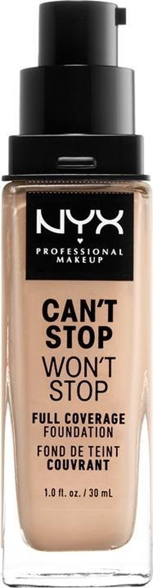 NYX Professional Makeup Can't Stop Won't Stop Foundation – Vanilla CSWSF06 – Vollständige Deckkraft