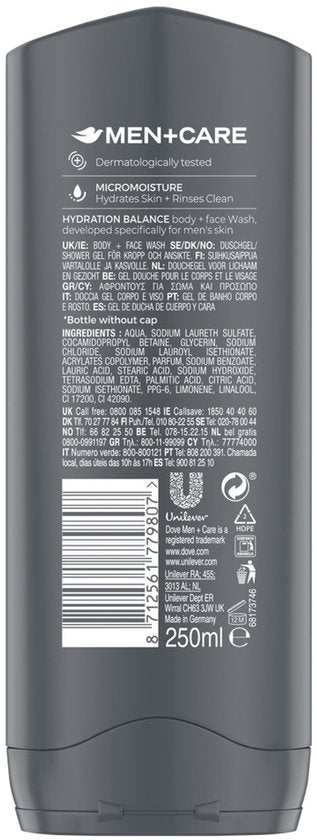 Shower gel Men+Care Hydration Balance 250ml