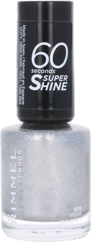Rimmel London 60 seconds Supershine Nail Polish - 808 Your Majesty - Silver