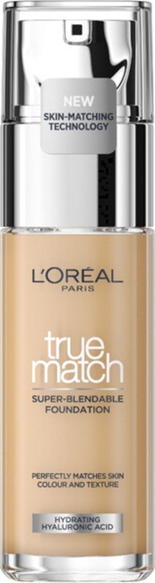 L'Oréal Paris - True Match Foundation - 3.5D/W - Natural Coverage Foundation with Hyaluronic Acid and SPF 16 - 30 ml