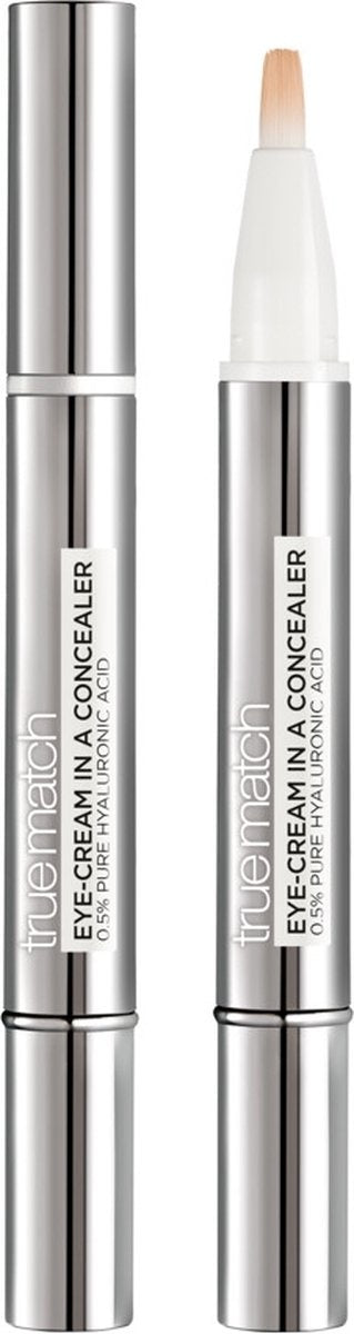 L'Oréal Paris True Match Touche Magique Concealer - N3-5 Natural Beige - Concealer en Oogcrème in 1, Verrijkt met 0,5% Hyaluronzuur