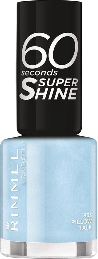 Rimmel London - 60 seconds supershine nail polish - Pillow Talk - Cream blue