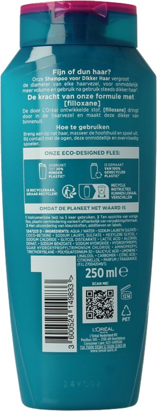 L'Oréal Paris Elvive Full Fiber Dikte Creërende Shampoo - 250 ml