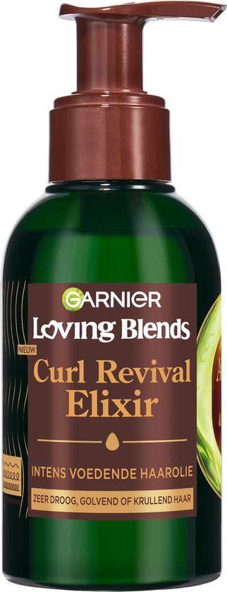 Garnier Loving Blends Avocado Oil &amp; Shea Butter Curl Revival Elixir - Intensely Nourishing Hair Oil - For Very Dry, Wavy, or Curly Hair - 120 ml