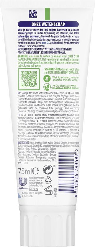 Zendium Toothpaste Fresh Whitener 75 ml