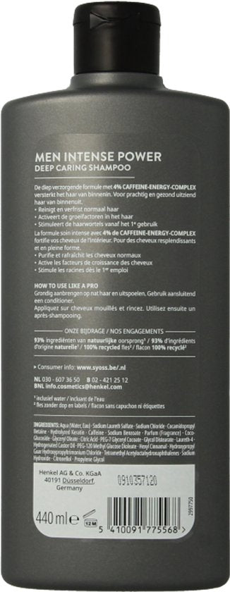 Syoss Men Power Shampoo - 440 ml