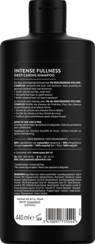 Syoss Shampoo intense fullness 440 Milliliter