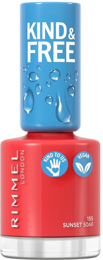 Rimmel London KIND &amp; FREE Veganer Nagellack – 155 Sunset Soar