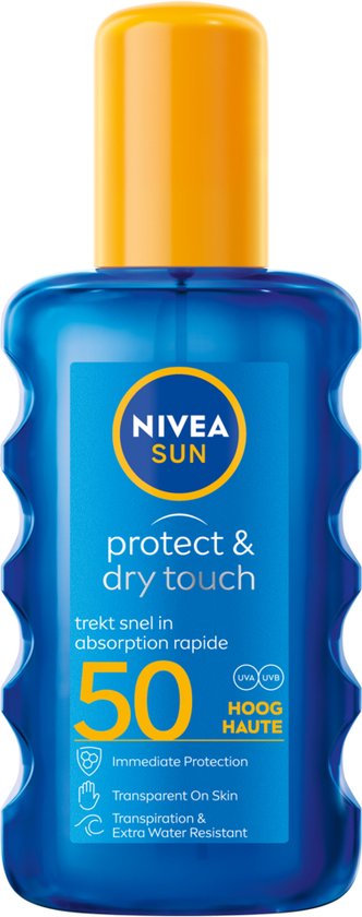 NIVEA SUN Sonnenschutz – Protect &amp; Refresh Transparentes Sonnenspray – LSF 50 – 200 ml
